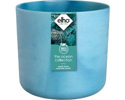 Elho Ocean Round 16 - Bloempot Ø16x15cm, van zeeafval