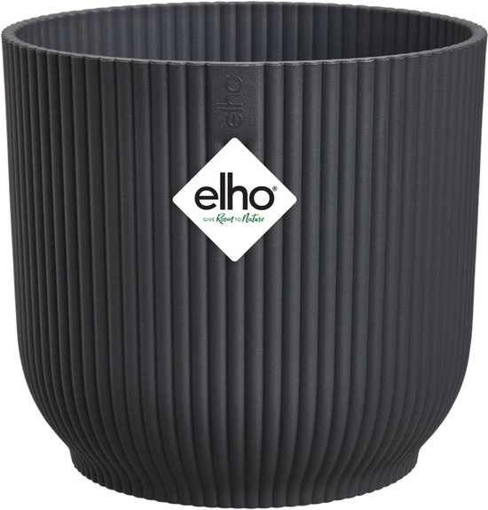 Elho Vibes Fold Ø14 cm - Antraciet Bloempot (100% gerecycled)