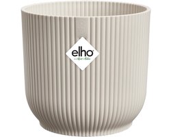 Elho Vibes Fold Rond 16 Plantenpot Binnen 16 cm Linnen Wit