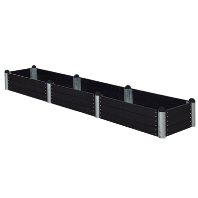 Extra Lange Zwarte Houten Moestuinbak 80x400 cm