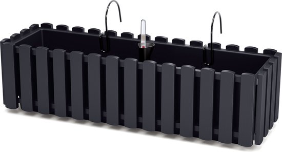 Hangende kunststof plantenbak Fence-look 58x18x16 antraciet