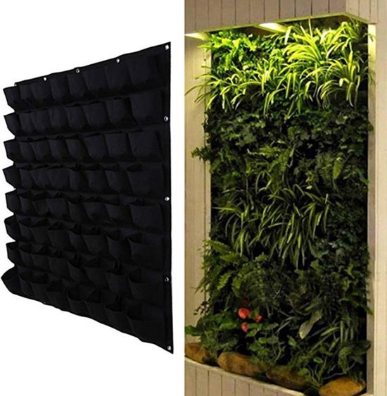 Finnacle Verticale Plantenmuur 49 vakken 100x100 cm zwart