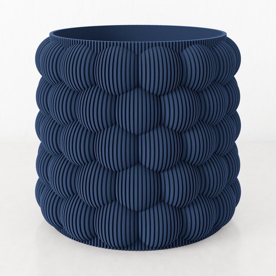 Fleuriek Bioplastic Bloempot Binnen Blauw Gestreept Ø12 cm