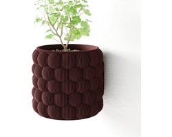 Fleuriek - Hangende bloempot voor plantenmuur - Decoratieve plantenhangers voor verticale tuin binnen, plantenpot - D15 cm - Rood