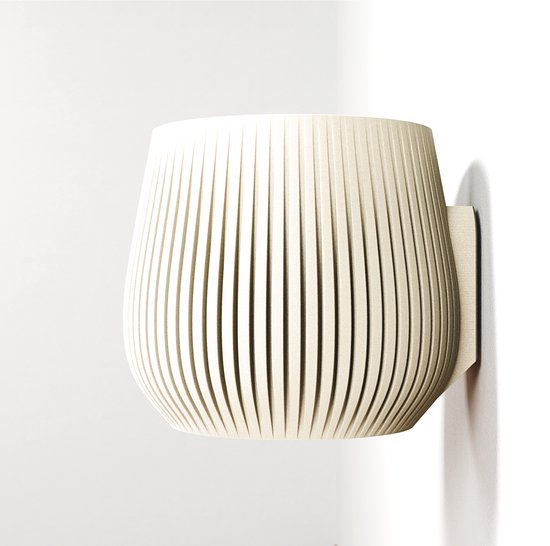 Fleuriek Hangpot Ø15 cm – Beige bioplastic muurpot