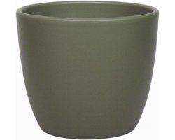 Floran keramische plantenpot groen mat 28×25 cm voor binnen