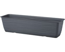 Kunststof plantenbak voor balustrade antraciet 40x17x14 cm