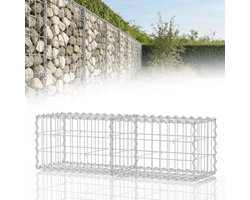 Gabion 100x30x30 cm Verzinkt Stalen Steenkorf 2-delige set
