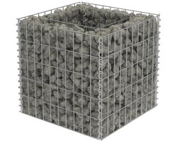 Verhoogde gabion plantenbak 50x50x50 cm - gegalvaniseerd
