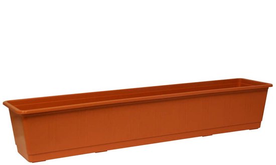 Geli Terracotta kunststof plantenbak 80x17,5 cm rechthoekig