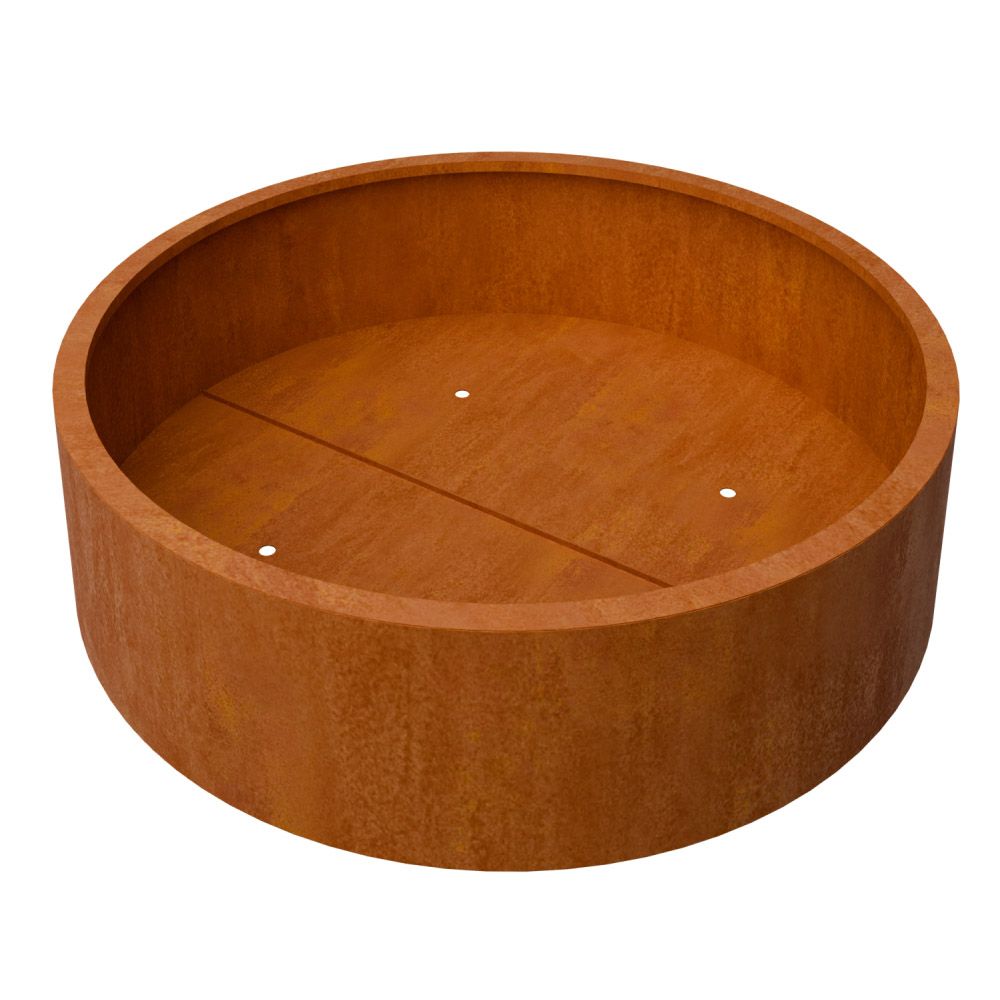 Geroba RondaB12 ronde plantenbak 1500x400 mm Cortenstaal