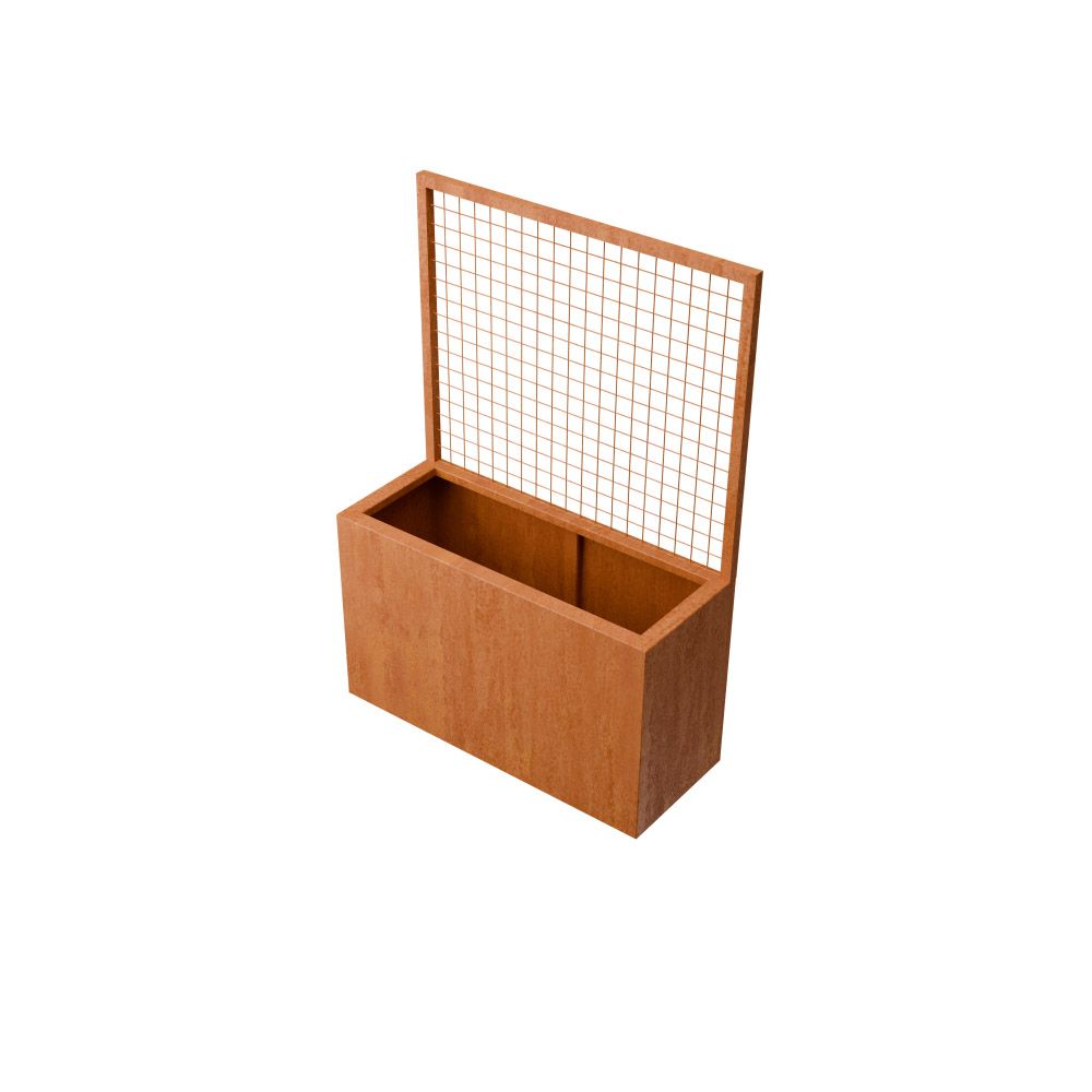Geroba Verta plantenbak met klimrek cortenstaal 100×40×143