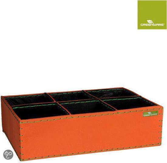 Greenware SUKI Rechthoekige Buitenpot 39x26x12.5 Oranje