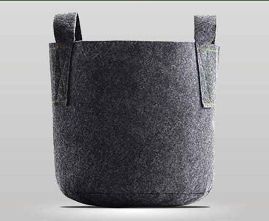 Set 3 zwarte groeizakken / grow bags 40L (Ø40×30 cm)