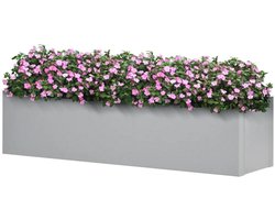Luxe Weerbestendige Verhoogde Plantenbak 91x22x22 cm Grijs