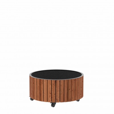 Grote ThermoWood Ronde Plantenbak Ø70 x H35 cm