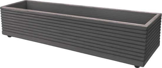 Antraciet Houten Plantenbak 110x17x17 cm voor balkon & tuin