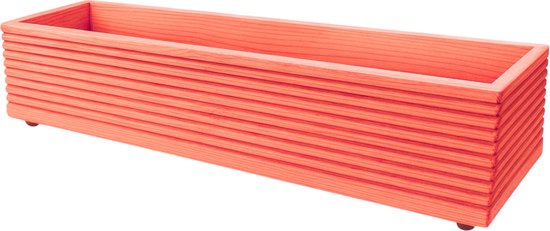Handgemaakte houten plantenbak 90 cm, rood, weerbestendig