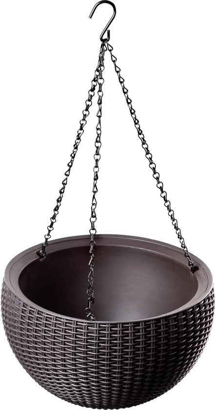 Hangende Bloempot Keter Bol - Modern Bruin