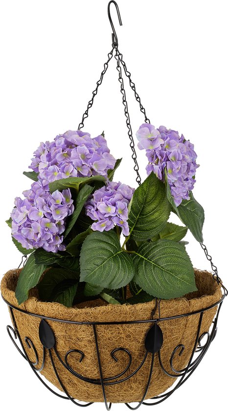 Set van 3 hangmanden Ø35 cm – Metaal met kokosvoering