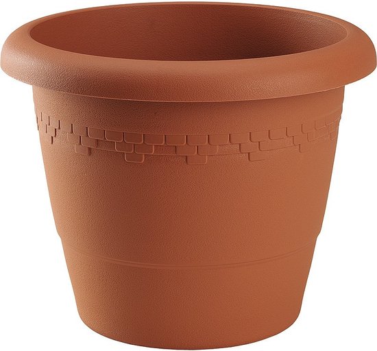 Hega Hogar terracotta kunststof bloempot Ø40 x H32,5 cm
