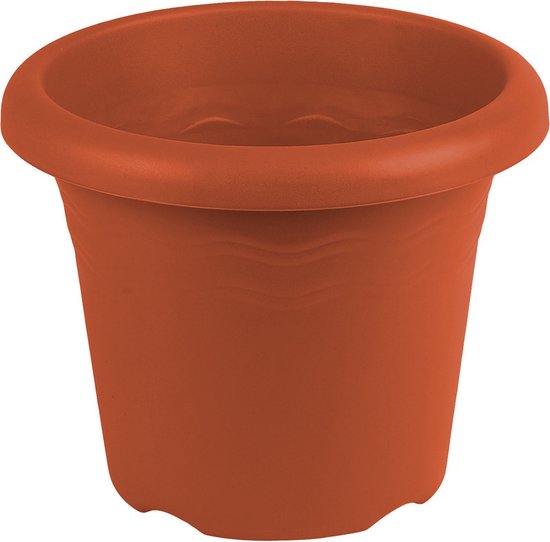 Hega Hogar Terracotta Kunststof Plantenbak Ø14×H11 cm Buiten