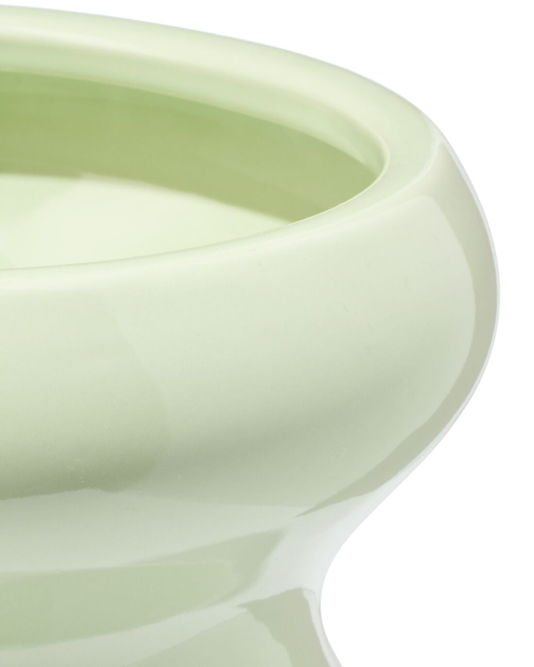 HEMA HEMA Bloempot ⌀17.5x12.5cm Keramiek Blob Groen (groen),