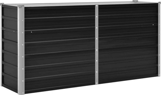 Verzinkte Stalen Verhoogde Moestuinbak 160x40x77 Antraciet