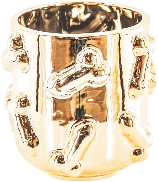 Housevitamin Gouden Keramische Plantenpot 11x11x11,5 cm