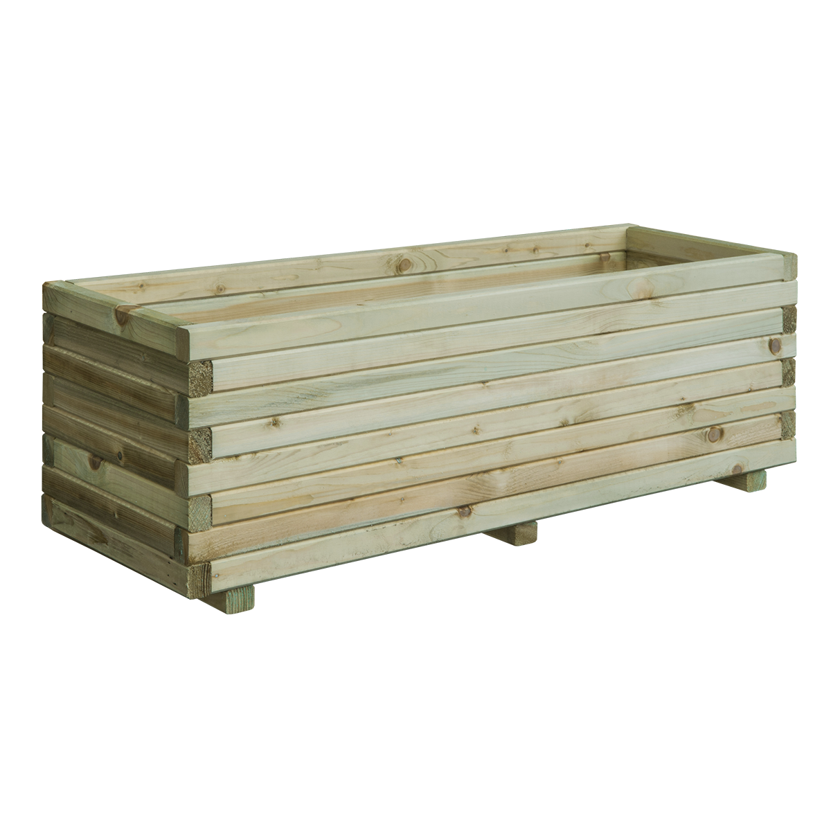 Houten rechthoekige plantenbak 80x40x35 cm