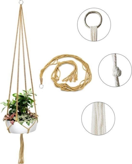 Mosterdgele plantenhanger slinger - Ilta Life (1 stuk)
