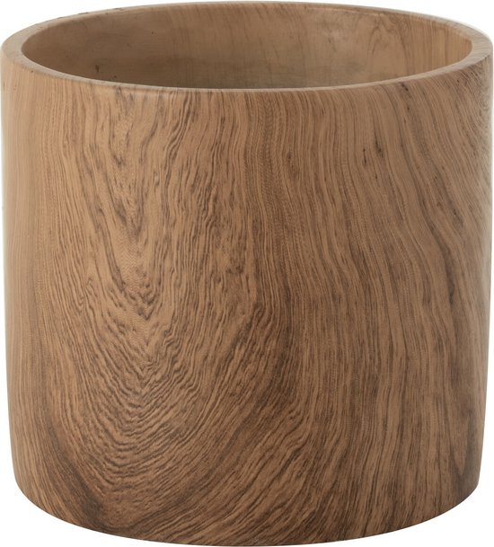 J-Line Bloempot set van 2 - cement bruin Ø18 cm