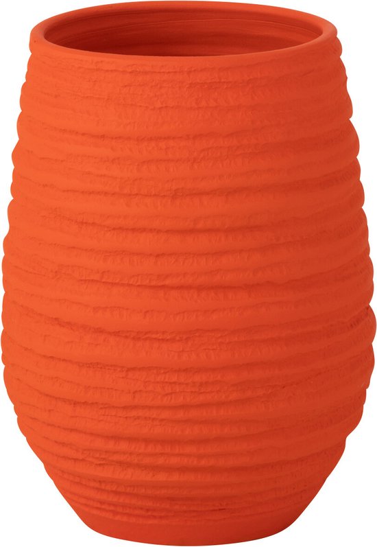 Keramische bloempot Fiesta - Oranje Ø19 cm | J-Line
