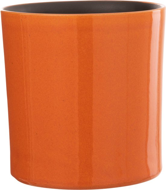 Keramische bloempot J-Line Flek Ø21 cm oranje