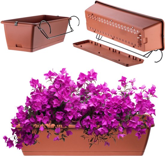 KADAX Bloembak 60 cm Terracotta - Weerbestendige Plantenbak