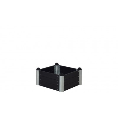 Compacte Houten Moestuinbak Zwart 80x80 cm