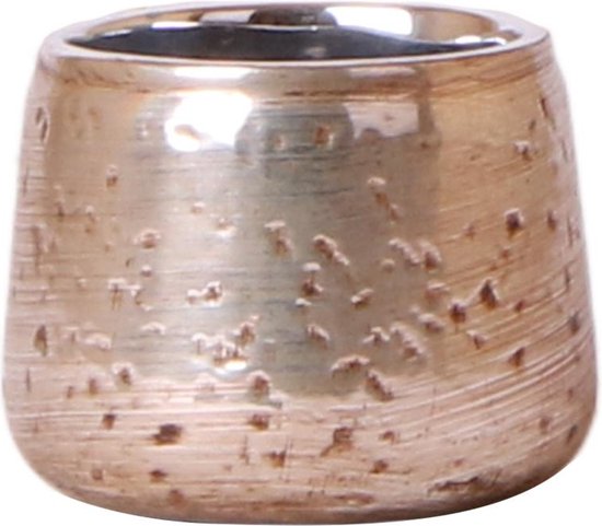 Luxe zilveren keramieken bloempot Ø6 cm - Kolibri Home