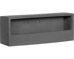 Langwerpige wandbloempot grijs – Hangplant binnen & buiten