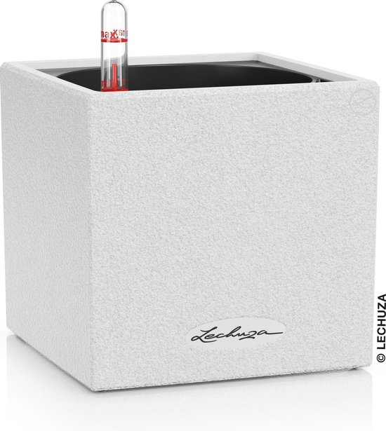 LECHUZA CANTO Stone 14 - Zelfbewaterende plantenbak wit