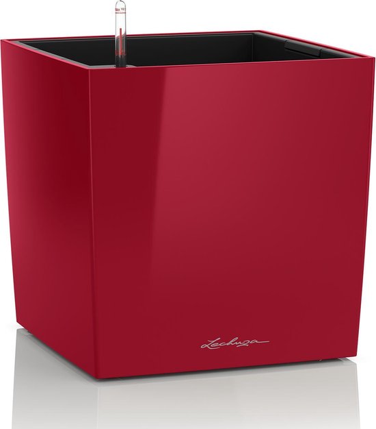 LECHUZA CUBE Premium 30 - Zelfbewaterende plantenbak Rood