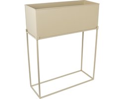 LOFT42 Staande Rechthoek Plantenbak Metaal Beige 55x70x20
