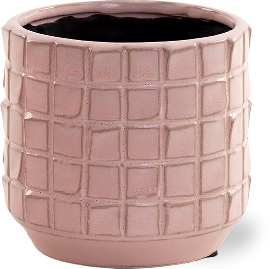 Luxe sierpot Janneke roze – bloempot voor binnen – pot van 15cm – plantenpot met Ø13 – sierpot voor kamerplant
