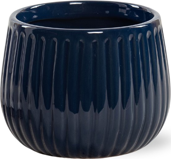 Livia luxe sierpot Ø15 cm - donkerblauw