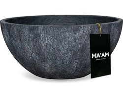 MA'AM Pottery Eden - ronde plantenschaal 27 cm, zwart/grijs