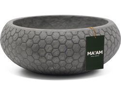 MA'AM Mila lage betonlook plantenschaal D24xH10 grijs