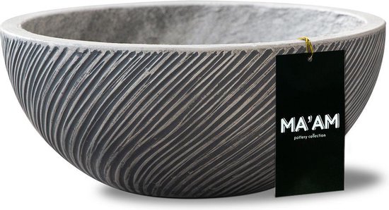 MA'AM Riley plantenpot Ø27 cm - Grijs, met afwateringsgat