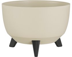Mica Doppio Plantenbak op Poten - Balkon, Gerecycled Beige