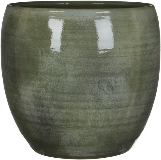 Mica Decorations glanzende keramische plantenpot 33x31 cm