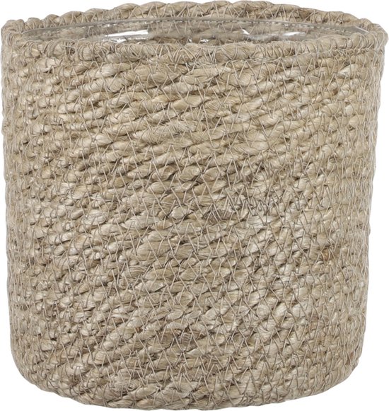 Mica Decorations Rotan Plantenmand 14x14 cm - naturel