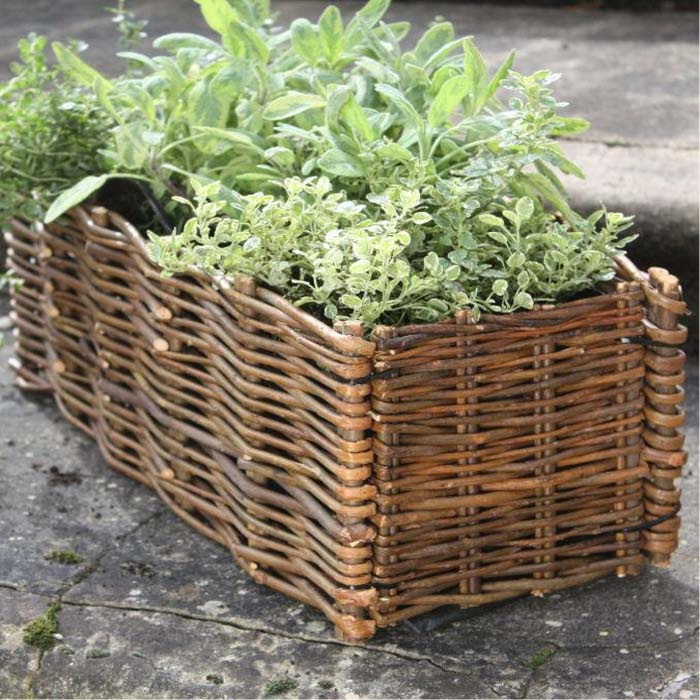 Wilgenhouten moestuinbak 100x35x35 cm
